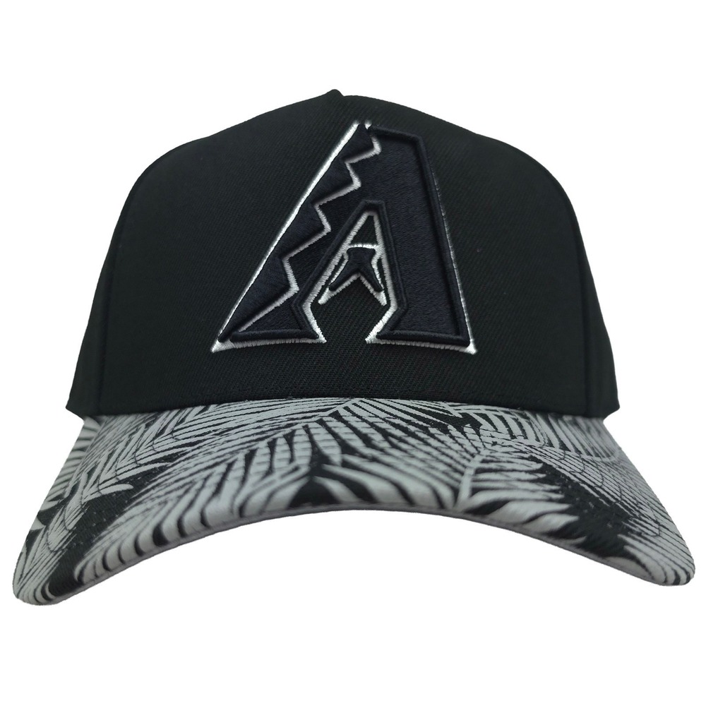 Arizona Diamondbacks Mitchell & Ness‎ Pro Fit Snapback Hat Cap 3D Logo Black NWT